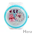 【Hera】韓國MiNi正品 勤務粉紅熊軟陶造型手錶(藍色)