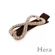 【Hera】時尚貴族 滿鑽造型邊夾/髮夾(咖啡色－雙心)