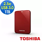 TOSHIBA Canvio Connect 1TB USB3.0 2.5吋行動硬碟紅色