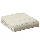 [MUJI 無印良品]棉變化織細橫紋薄被/S/深米×綠色/單人