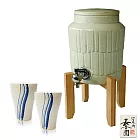 【日本長谷園伊賀燒】遠紅外線負離子陶水壺 白