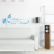 《Smart Design》創意無痕壁貼◆夢想 四色可選天空藍
