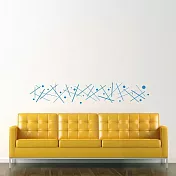 《Smart Design》創意無痕壁貼◆點與線 四色可選天空藍