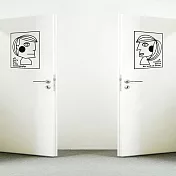 《Smart Design》創意無痕壁貼◆男人女人 四色可選質感黑