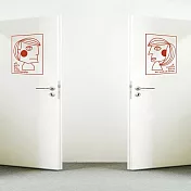 《Smart Design》創意無痕壁貼◆男人女人 四色可選驚豔紅