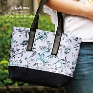 Uptrend TOTE BAG‧古典丹寧風 / 藍色花草鳥
