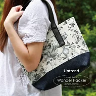 Uptrend TOTE BAG‧古典丹寧風 / 翡色花草鳥