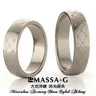 MASSA-G DECO系列【M. Class】M04 經典LOGO純鈦對戒-銀戒圍請註明於備註欄