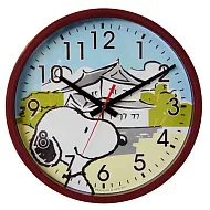 Snoopy 史努比京都之旅掛鐘/卡通時鐘-SC283咖啡色