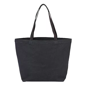 [MUJI 無印良品]棉質手提包/中黑色