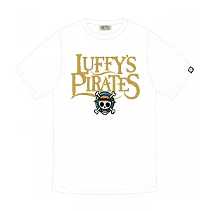 航海王-魯夫復古潮流T-Shirt (白L)