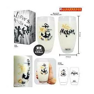 航海王透明玻璃圓杯A款