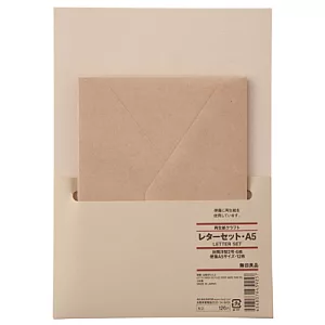 [MUJI 無印良品]再生紙信組套/A5