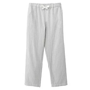 [MUJI 無印良品]女棉涼感家居長褲綠x白L