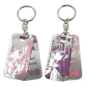 魔法少女小圓-鐵牌鑰匙圈(雙人)A款(焰+圓)