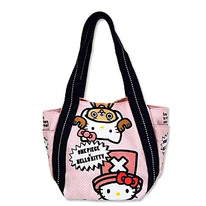 KITTY x 航海王 - KITTY喬巴大集合手提袋 (粉點)S