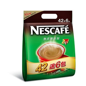 雀巢咖啡二合一無糖袋裝(11gx42入) 加贈6入