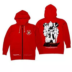 航海王-連帽外套(綜合)S紅色