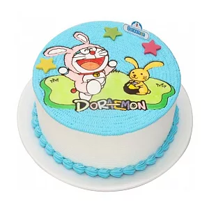 哆啦A夢-鴻兔大展6吋(香草蛋糕-草莓卡士達餡+布丁)