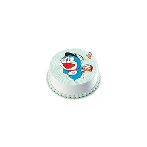 哆啦A夢-棒球6吋(香草蛋糕-草莓卡士達餡+布丁)