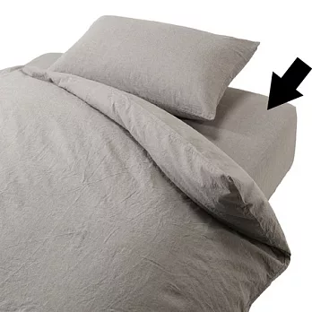 [MUJI 無印良品]柔舒水洗棉床包/S/棕色