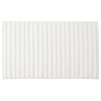 [MUJI 無印良品]落棉稜紋織浴室地墊/S/柔白