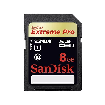 SanDisk Extreme Pro SDHC 95MB/S*633X 高階記憶卡 8G