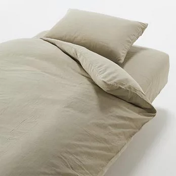 [MUJI 無印良品]水洗棉二重紗織墊被套/S/綠色/單人