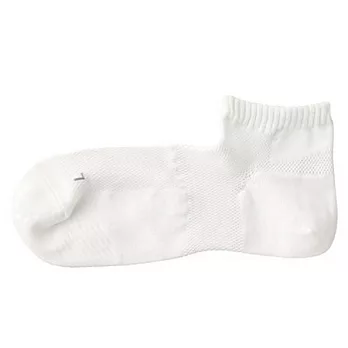 [MUJI 無印良品]男棉混足底支撐直角襪柔白