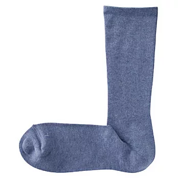 [MUJI 無印良品]男棉混左右辨識直角襪淺藍