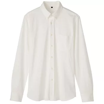 [MUJI 無印良品]男棉鹿子襯衫L白色
