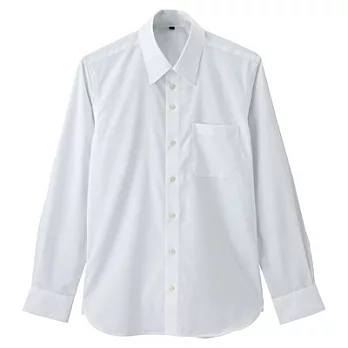 [MUJI 無印良品]男棉抗皺彈性合身襯衫L白色
