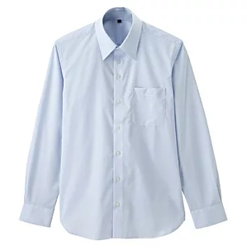 [MUJI 無印良品]男棉抗皺彈性合身襯衫S淺藍