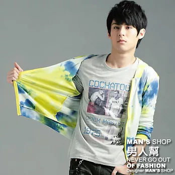 【男人幫Man’s Shop】C5120【韓版潮型羅紋連帽外套】L黃色