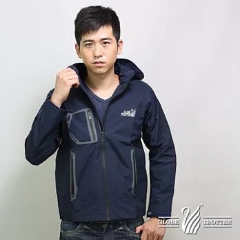 【遊遍天下】GlobeTex機能男款高透濕透氣防水防風外套BD1242M丈青