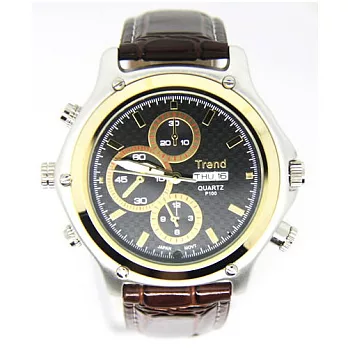 T3 Full HD 720P 拍攝錄影音手錶 8GB _ 多功能金邊錶殼