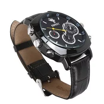 F3 三環 Full HD 1080P 拍攝錄影音手錶 8GB _ 運動防水型BK