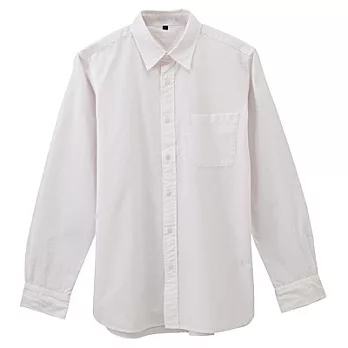 [MUJI 無印良品]男有機棉水洗襯衫S粉紅