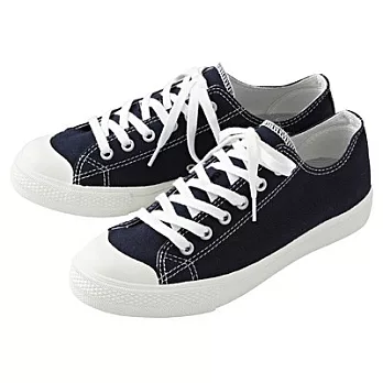 [MUJI 無印良品]棉水洗帆布鞋22.5深藍