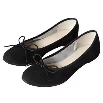 [MUJI 無印良品]女蝴蝶結芭蕾舞鞋黑色XL