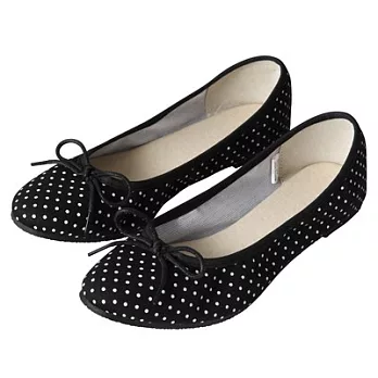 [MUJI 無印良品]女蝴蝶結芭蕾舞鞋水玉XL