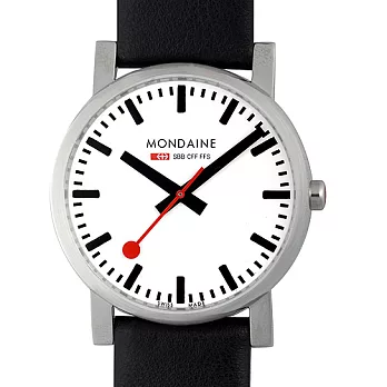 Mondaine 瑞士國鐵3.8公分經典腕錶-黑