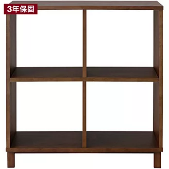 [MUJI 無印良品]木製多功能櫃/2x2/白蠟木/棕色棕色