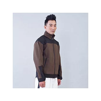 TECL-WOOD《96609》防風防水透氣保暖Soft Shell(軟殼)夾克(咖啡/黑)(男)-M
