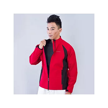 TECL-WOOD《96621》防風防水透氣保暖Soft Shell(軟殼)夾克(紅/黑色)(男)-L