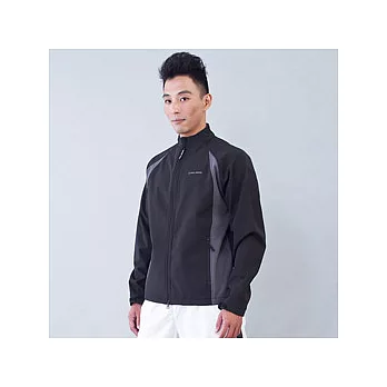 TECL-WOOD《96622》防風防水透氣保暖Soft Shell(軟殼)夾克(黑/灰色)(男)-L