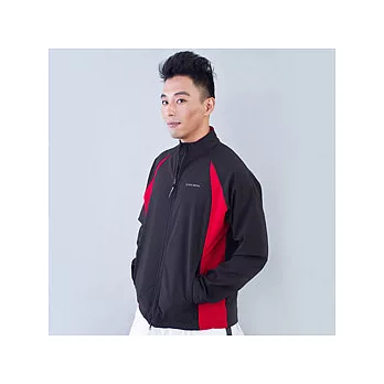 TECL-WOOD《96623》防風防水透氣保暖Soft Shell(軟殼)外套(黑/紅色)(男)-L