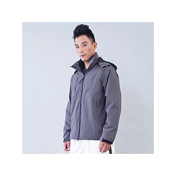 TECL-WOOD《96628》防風防水透氣保暖兩件式夾克(Soft Shell防水外套+刷毛夾克)(灰色)(男)-M