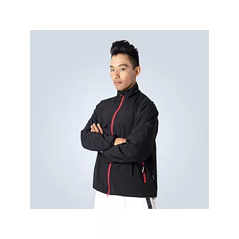 KINGTOUCH《96595》防風防水透氣輕薄Soft Shell(軟殼)外套(黑色)(男)-M