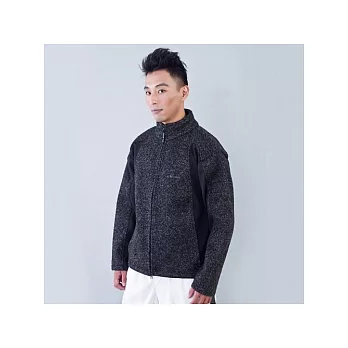 TECL-WOOD《96234》粗針羊毛防風防水透氣保暖外套(深灰色)-L